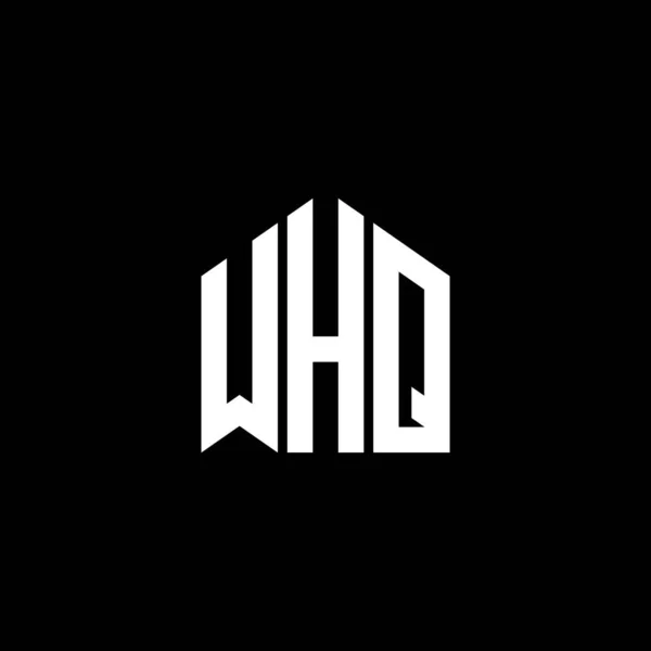 Whq Буква Дизайн Логотипа Черном Фоне Whq Творческие Инициалы Буквы — стоковый вектор