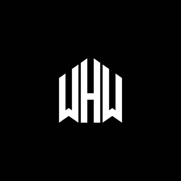 Σχεδιασμός Λογότυπου Γραμμάτων Whw Μαύρο Φόντο Whw Δημιουργική Αρχικά Γράμμα — Διανυσματικό Αρχείο