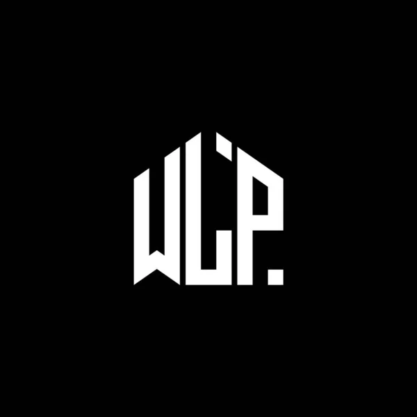Σχεδιασμός Λογότυπου Γραμμάτων Wlp Μαύρο Φόντο Δημιουργικά Αρχικά Για Λογότυπο — Διανυσματικό Αρχείο