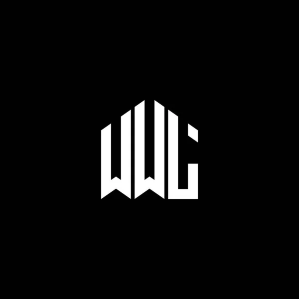 Wwl Lettre Logo Design Sur Fond Noir Wwl Initiales Créatives — Image vectorielle