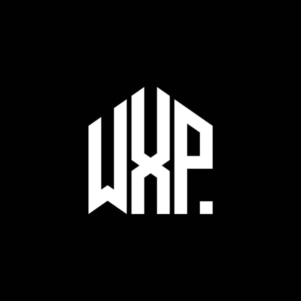 黑色背景的Wxp字母标识设计 Wxp创意首字母首字母标识概念 Wxp字母设计 — 图库矢量图片