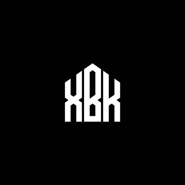 Siyah Arkaplanda Xbk Harf Logosu Tasarımı Xbk Yaratıcı Harf Logosu — Stok Vektör