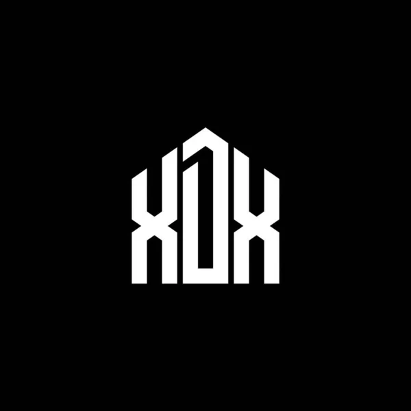 Xdx Дизайн Логотипу Літер Чорному Тлі Xdx Творчі Ініціали Букви — стоковий вектор