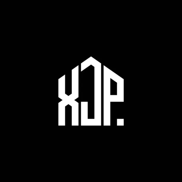 Xjp Letter Logo Ontwerp Zwarte Achtergrond Xjp Creatieve Initialen Letter — Stockvector