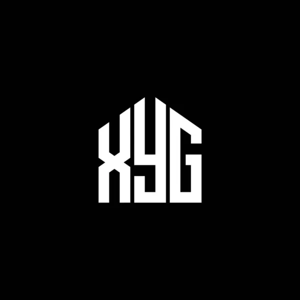 Siyah Arkaplanda Xyg Harf Logosu Tasarımı Xyg Yaratıcı Harflerin Baş — Stok Vektör