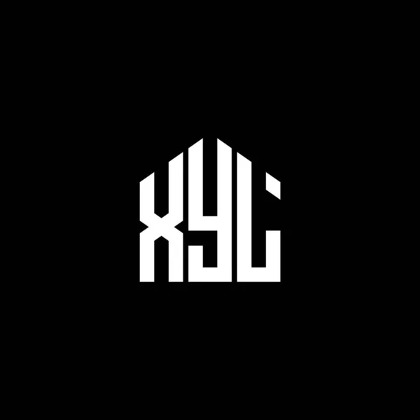 Siyah Arkaplanda Xyl Harf Logosu Tasarımı Xyl Yaratıcı Harflerin Baş — Stok Vektör
