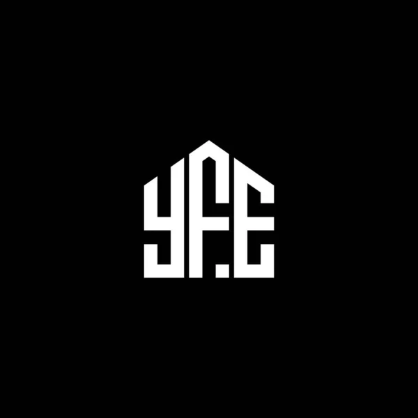 Yfe Lettre Logo Design Sur Fond Noir Yfe Initiales Créatives — Image vectorielle