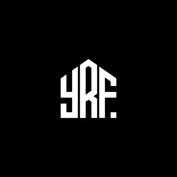 Yrf Letter Logo Design Black Background Yrf Creative Initials Letter — Stock Vector
