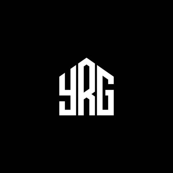 Projekt Logo Litery Yrg Czarnym Tle Yrg Twórcze Inicjały Koncepcja — Wektor stockowy