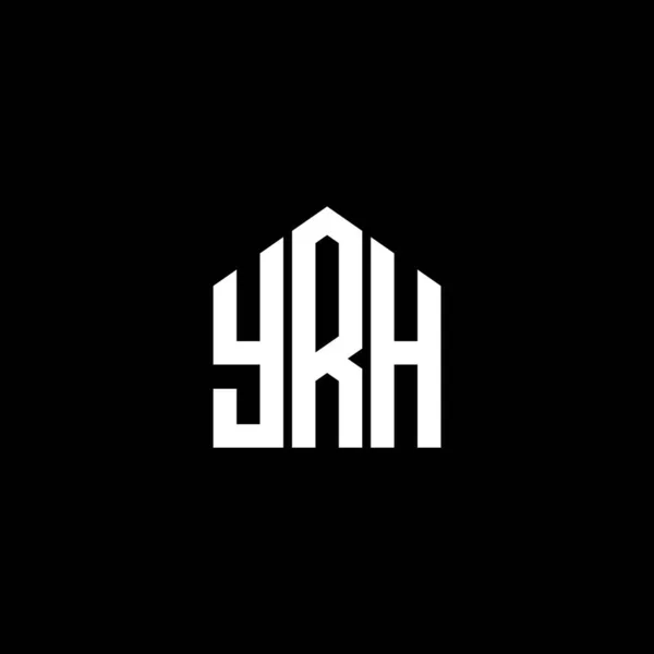 Yrh Letter Logo Design Black Background Yrh Creative Initials Letter — Stock Vector