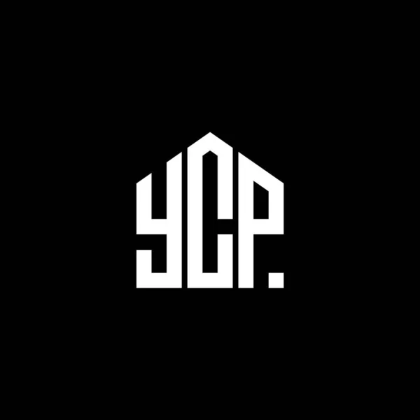 Ycp Betűlogó Tervezés Fekete Háttérrel Ycp Kreatív Kezdőbetűk Levél Logó — Stock Vector