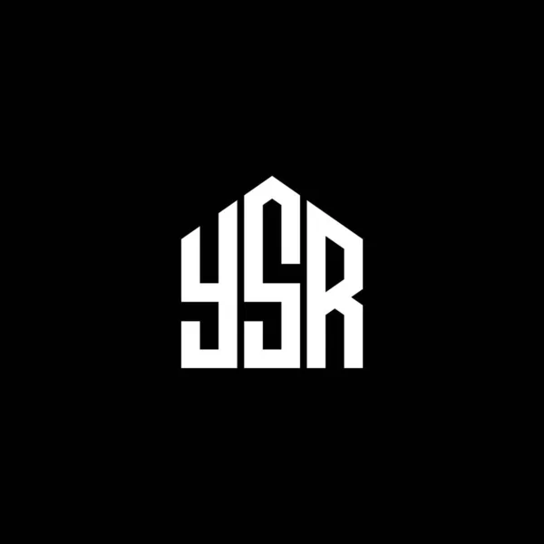 Diseño Del Logotipo Letra Ysr Sobre Fondo Negro Ysr Iniciales — Archivo Imágenes Vectoriales