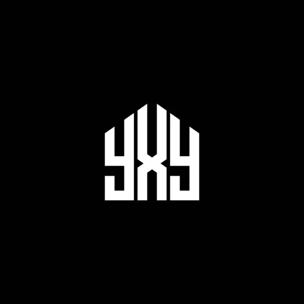 Siyah Arkaplanda Yxy Harf Logosu Tasarımı Yxy Yaratıcı Harflerin Baş — Stok Vektör
