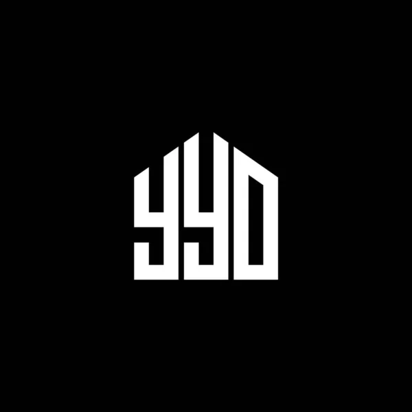 Diseño Del Logotipo Letra Yyo Sobre Fondo Negro Yyo Iniciales — Archivo Imágenes Vectoriales