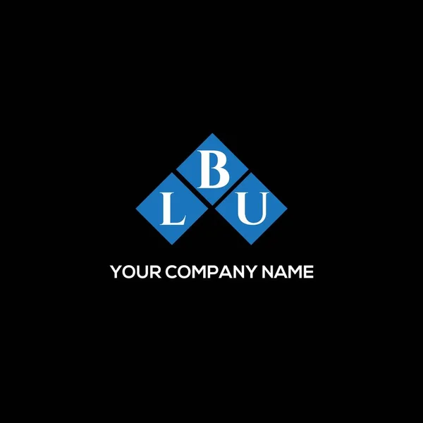 Lbu Lettre Logo Design Sur Fond Noir Lbu Initiales Créatives — Image vectorielle