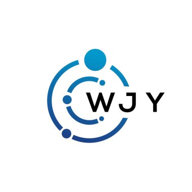 Beyaz arka planda WJY harfli teknoloji logosu tasarımı. WJY yaratıcı baş harfleri IT logosu konsepti. WJY harf tasarımı.