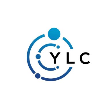 Beyaz arka planda YLC harfli teknoloji logosu tasarımı. YLC yaratıcı baş harfleri IT logosu konsepti. YLC harf tasarımı.