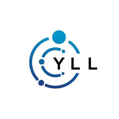 Beyaz arka planda eski teknoloji logo tasarımı. Yaratıcı baş harfleri IT logosu konsepti. YLL harf dizaynı. Beyaz arkaplanda YLL harf teknolojisi logosu tasarımı. Yaratıcı baş harfleri IT logosu konsepti. YLL harf tasarımı.