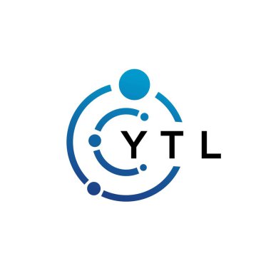 Beyaz arka planda YTL mektup teknolojisi logosu tasarımı. YTL yaratıcı baş harfleri IT logosu konsepti. YTL harf tasarımı.
