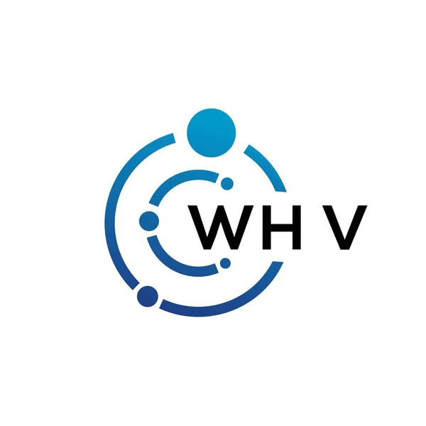 白い背景にWhv文字技術ロゴデザイン WhvクリエイティブイニシャルレターItロゴコンセプト Whv文字デザイン — ストックベクタ