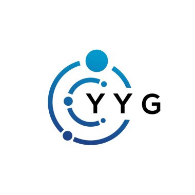 Beyaz arka planda YYG harfli teknoloji logosu tasarımı. YYG yaratıcı baş harfleri IT logosu konsepti. YYG harf tasarımı.