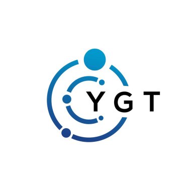 Beyaz arka planda YGT harfli teknoloji logosu tasarımı. YGT 'nin baş harfleri IT logosu konsepti. YGT harf tasarımı.