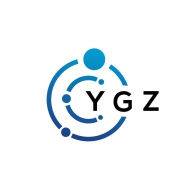 Beyaz arka planda YGZ harfli teknoloji logosu tasarımı. YGZ yaratıcı harflerin baş harfleri IT logosu konsepti. YGZ harf tasarımı.