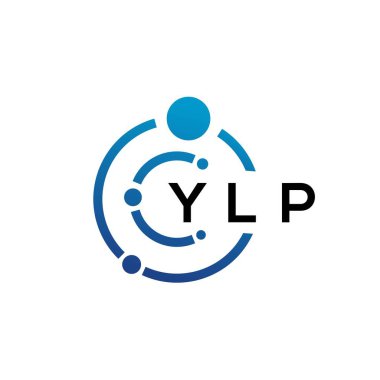 Beyaz arka planda YLP harfli teknoloji logosu tasarımı. YLP yaratıcı baş harfleri IT logosu konsepti. YLP harf tasarımı.