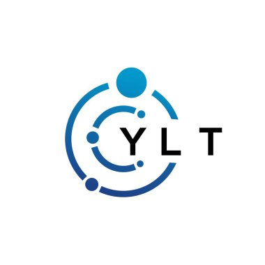 Beyaz arka planda YLT harfli teknoloji logosu tasarımı. YLT 'nin baş harfleri IT logosu konsepti. YLT harf tasarımı.