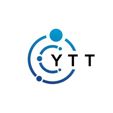 Beyaz arka planda YTT harfli teknoloji logosu tasarımı. YTT 'nin baş harfleri IT logosu konsepti. YTT harf tasarımı.