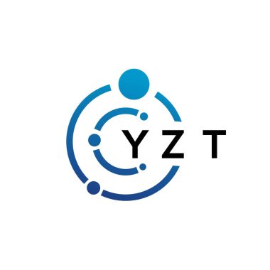 Beyaz arka planda YZT harfli teknoloji logosu tasarımı. YZT 'nin baş harfleri IT logosu konsepti. YZT harf tasarımı.
