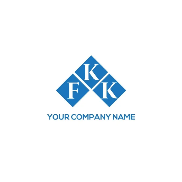 Design Logotipo Letra Fkk Fundo Branco Fkk Iniciais Criativas Conceito — Vetor de Stock