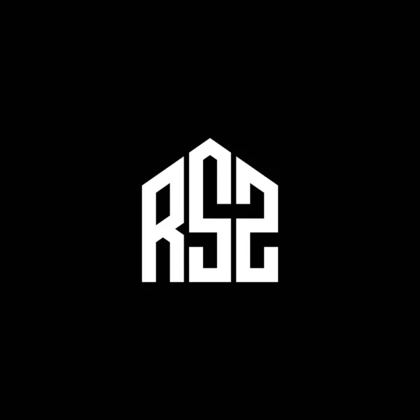 Rsz Letter Logo Design Black Background Rsz Creative Initials Letter — Stock Vector