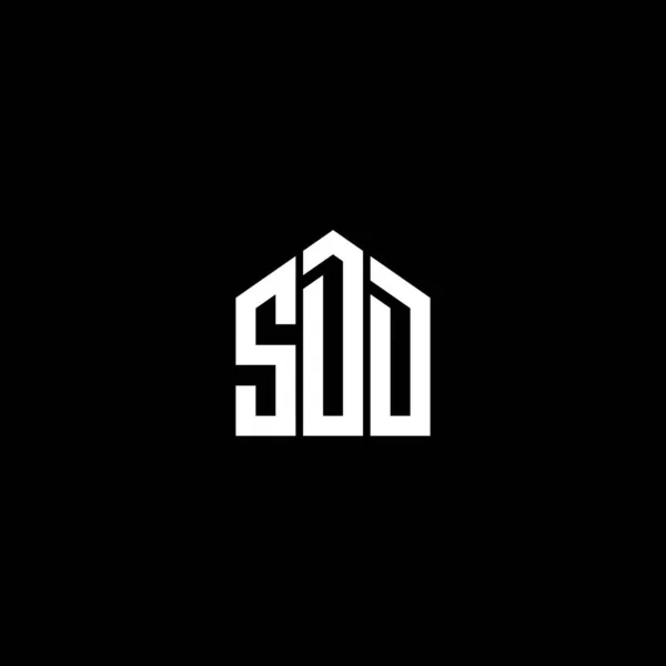 Sdd Letter Logo Ontwerp Black Achtergrond Sdd Creatieve Initialen Letter — Stockvector