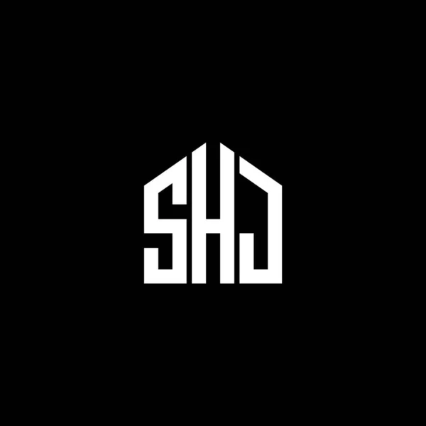 Shj Lettre Logo Design Sur Fond Noir Shj Initiales Créatives — Image vectorielle