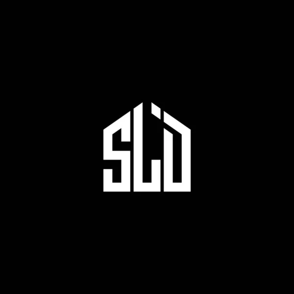 Sld Letter Logo Ontwerp Black Achtergrond Sld Creatieve Initialen Letter — Stockvector