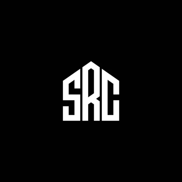 黒を基調としたSrcレターロゴデザイン Srcクリエイティブイニシャルレターロゴコンセプト Srcの文字のデザイン黒を背景にSrcの文字のロゴデザイン Srcクリエイティブイニシャルレターロゴコンセプト Src手紙のデザイン黒の背景にSrc手紙のロゴデザイン — ストックベクタ