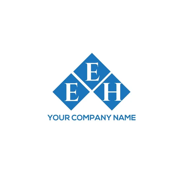Eeh Brev Logotyp Design Svart Bakgrund Eeh Kreativa Initialer Brev — Stock vektor
