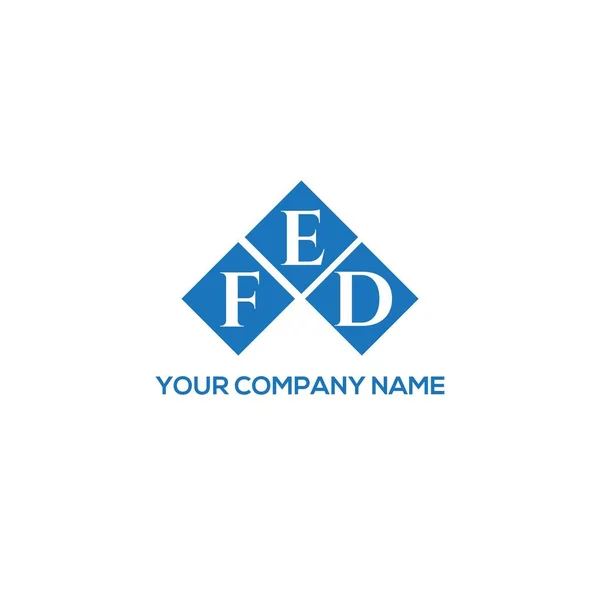 Fed Letter Logo Design Black Background Fed Creative Initials Letter — Stock Vector