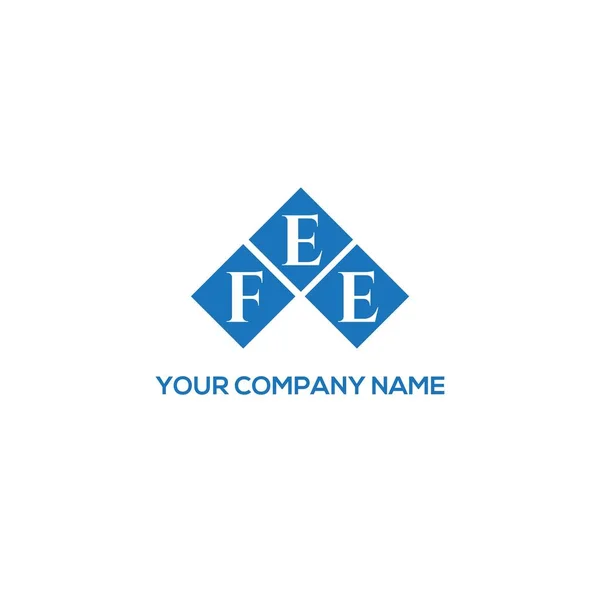 Дизайн Логотипа Fee Чёрном Фоне Концепция Логотипа Fee Creative Initials — стоковый вектор