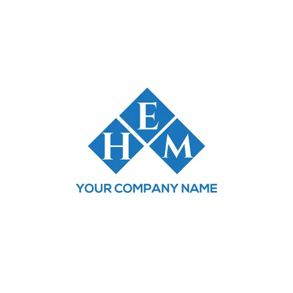 Hem Carta Logotipo Design Fundo Preto Hem Iniciais Criativas Conceito — Vetor de Stock