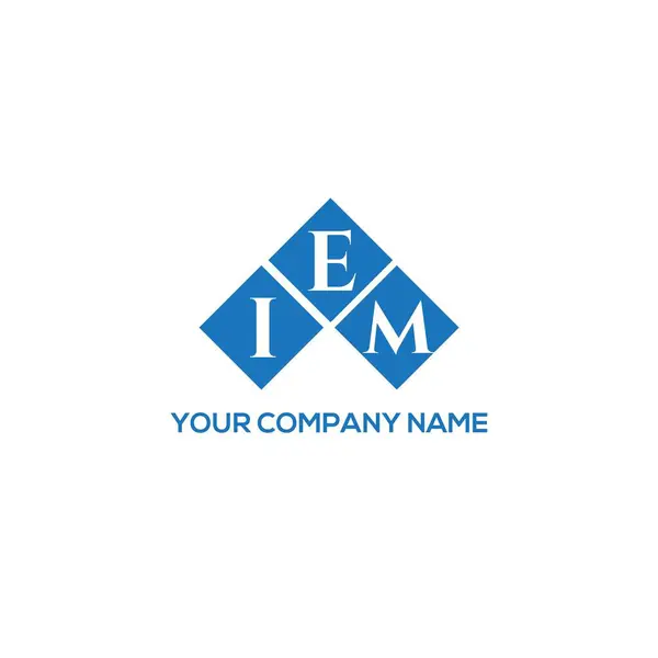 Design Logotipo Carta Iem Fundo Preto Iem Iniciais Criativas Conceito — Vetor de Stock