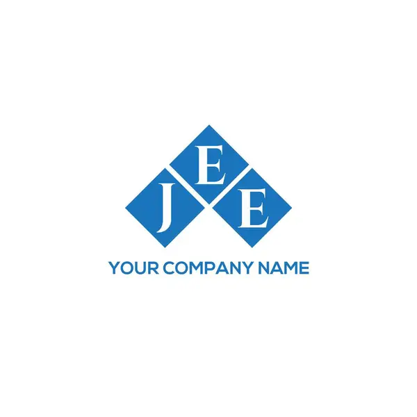 Jee Letter Logo Design Black Background Jee Creative Initials Letter — Stock Vector