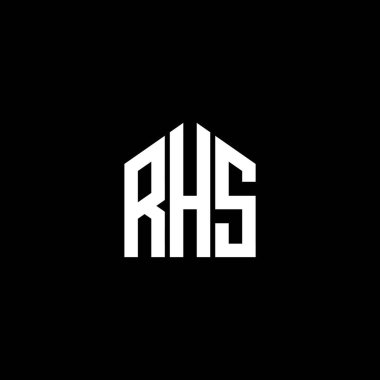 Siyah arka planda RHS harf logosu tasarımı. RHS yaratıcı harflerin baş harfleri logo kavramı. RHS harf dizaynı. RHS harfi logo tasarımı. Siyah arkaplanda. RHS yaratıcı harflerin baş harfleri logo kavramı. RHS harf tasarımı. RHS harfi logo tasarımı.