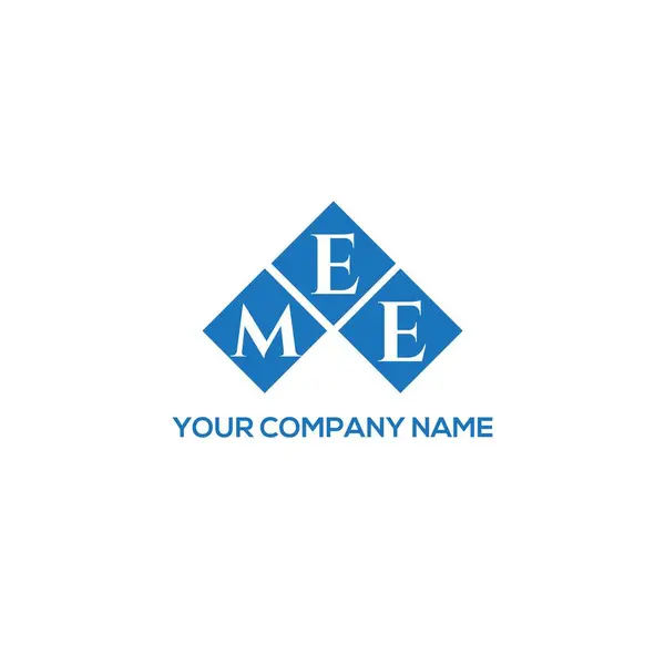 Mee Design Logotipo Carta Fundo Preto Mee Iniciais Criativas Conceito — Vetor de Stock