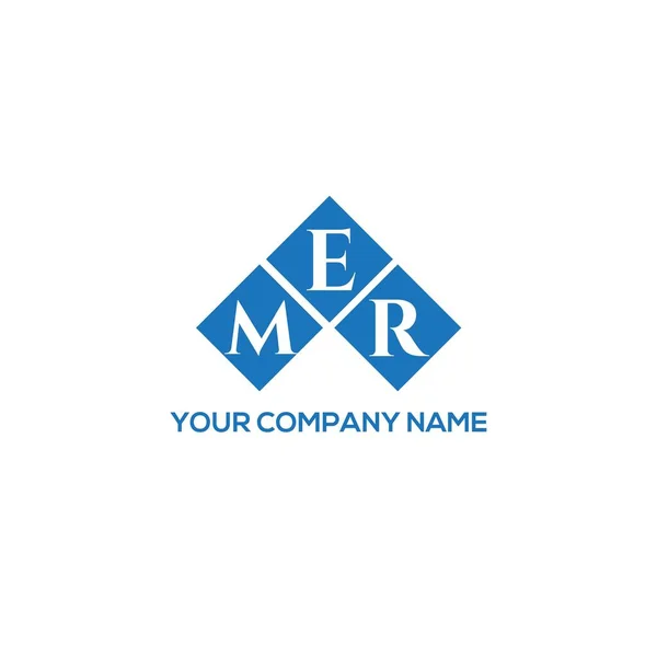 Mer Design Logotipo Carta Fundo Preto Mer Iniciais Criativas Conceito — Vetor de Stock
