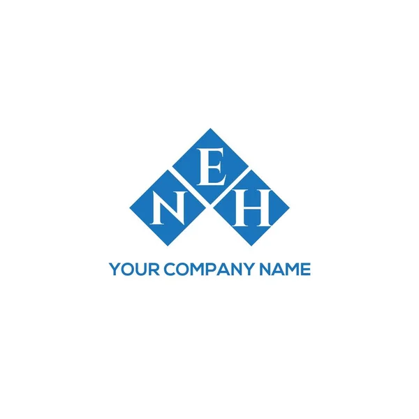 Neh Bokstav Logotyp Design Svart Bakgrund Neh Kreativa Initialer Brev — Stock vektor