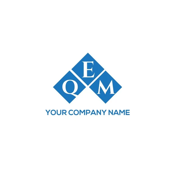 Design Logotipo Carta Qem Fundo Preto Qem Iniciais Criativas Conceito — Vetor de Stock