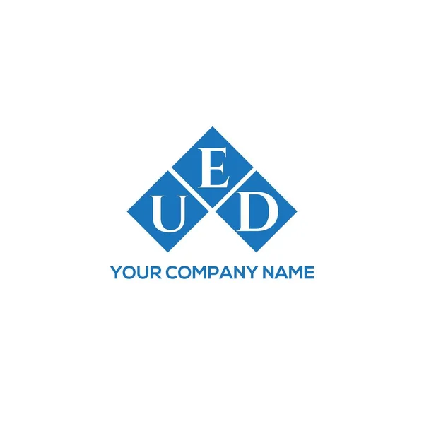 Ued Letter Logo Design Black Background Ued Creative Initials Letter — Stock Vector