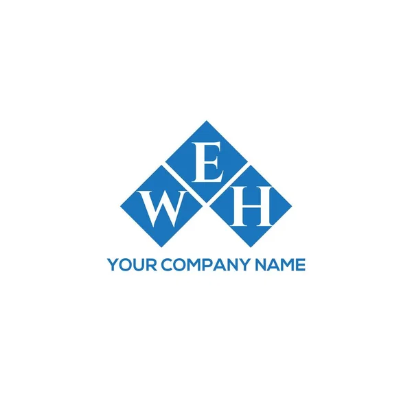 Weh Brev Logotyp Design Svart Bakgrund Weh Kreativa Initialer Brev — Stock vektor